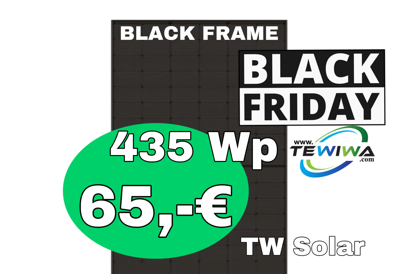 435 Wp BLACK-FRAME shingled Solarmodul PMB7-46SCS TW Solar Tier1 MONO