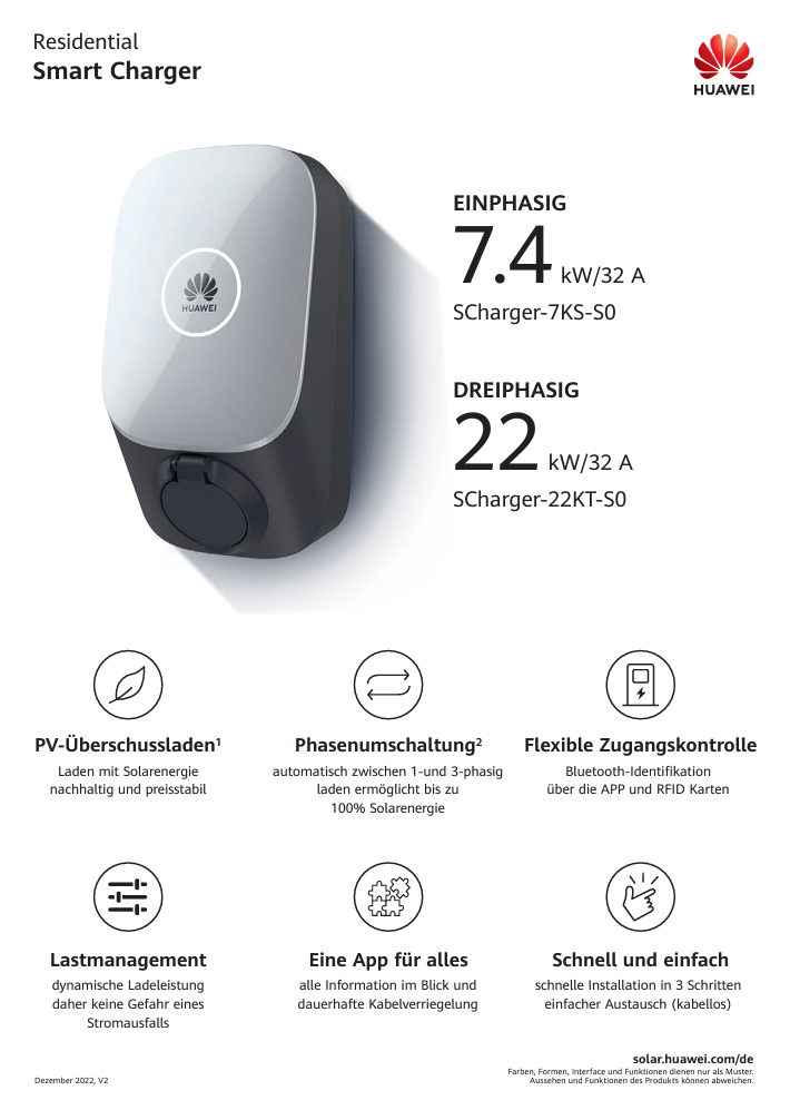 Huawei Fusion Smart Charger AC 22, EV-Charger, Ladegerät, Wallbox