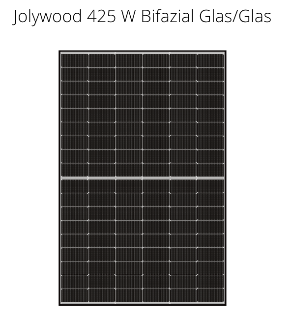 Unser Liebling: Bifaziales Glas-Glas Solarmodul JOLYWOOD JW-HD108N-425 Wp N-TYPE Bifacial Mono