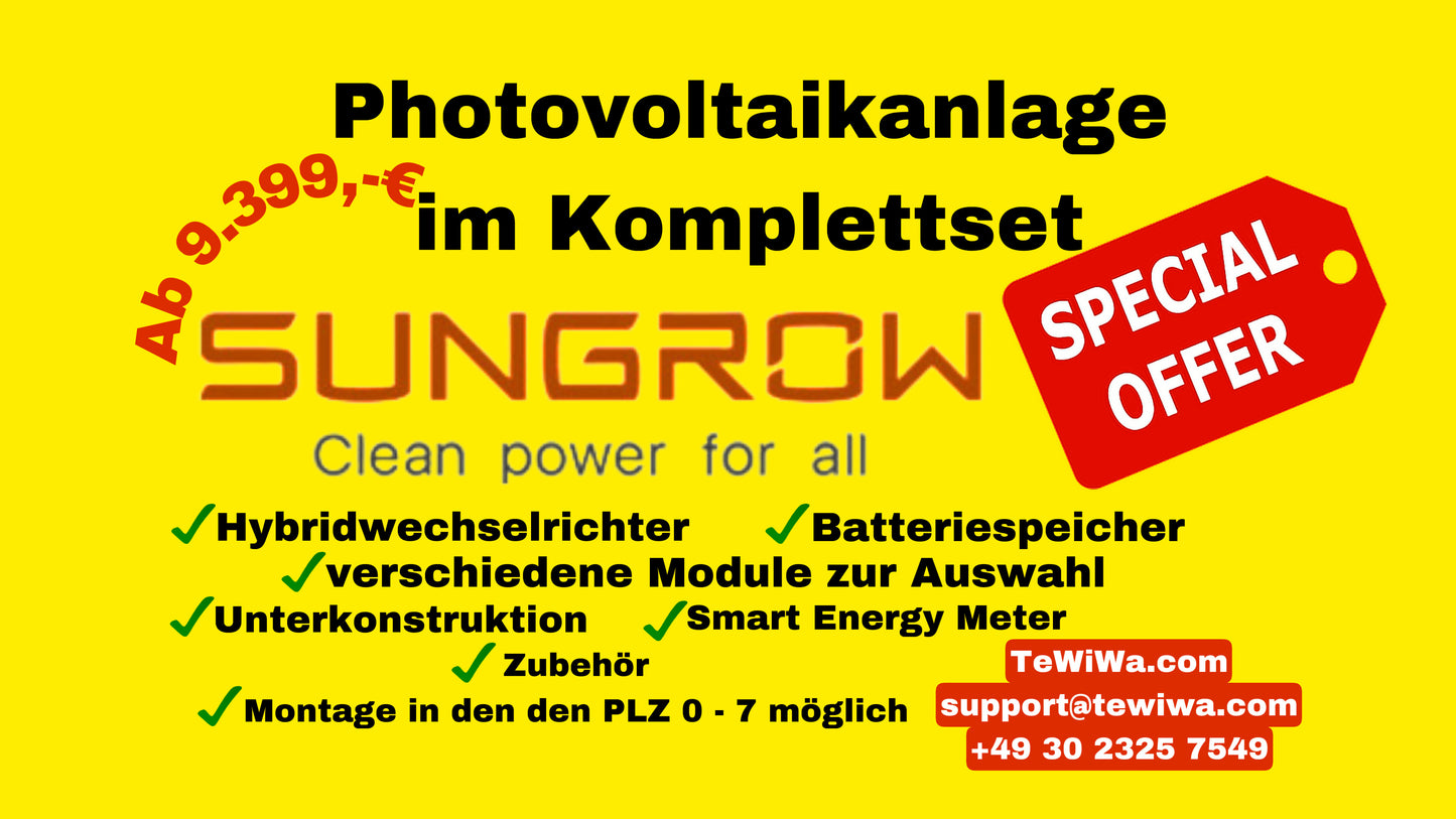 Sungrow Photovoltaikanlage im Komplettset