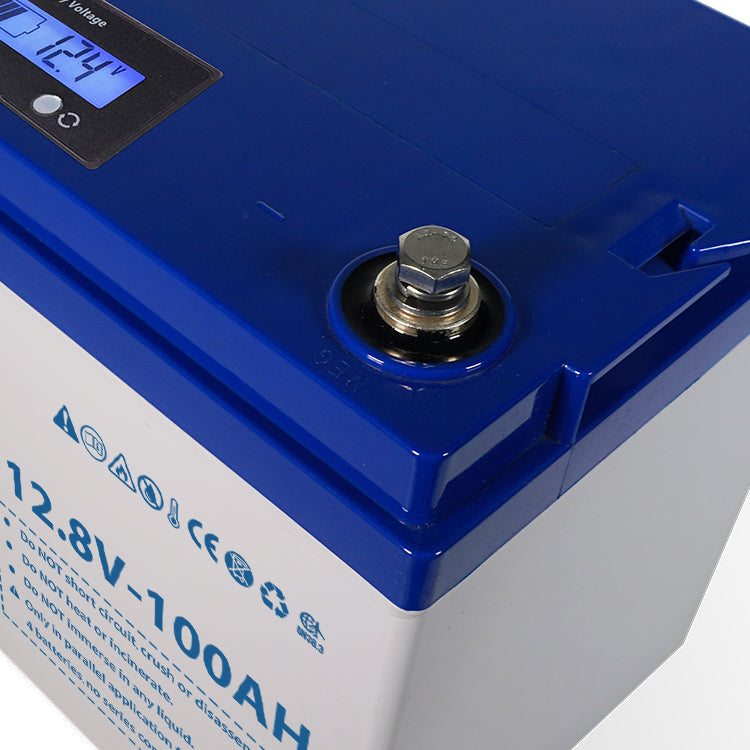 EcoWatt LiFePO4 Lithium Batterie 12.8V 100Ah SmartBMS-ohne Bluetooth-mit LED Display