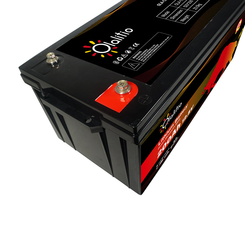 Olalitio Lithium/LiFePO4 Batterie 12V 100/150/200Ah LiFePO4 mit SMART BMS & Bluetooth | Camping | Boot | Yacht | Wohnmobil | Wohnwagen