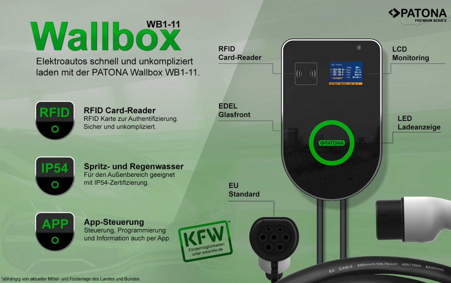 Wallbox E-Auto Ladestation Patona WB1-11