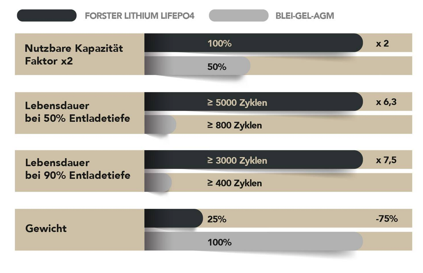 Forster 12,8V Lithium/LiFePO4 20Ah Batterie | BMS | Smart Bluetooth inkl. App | IP67 | DEUTSCHER MARKENHERSTELLER | Camping | Boot | Yacht | Wohnmobil | Wohnwagen