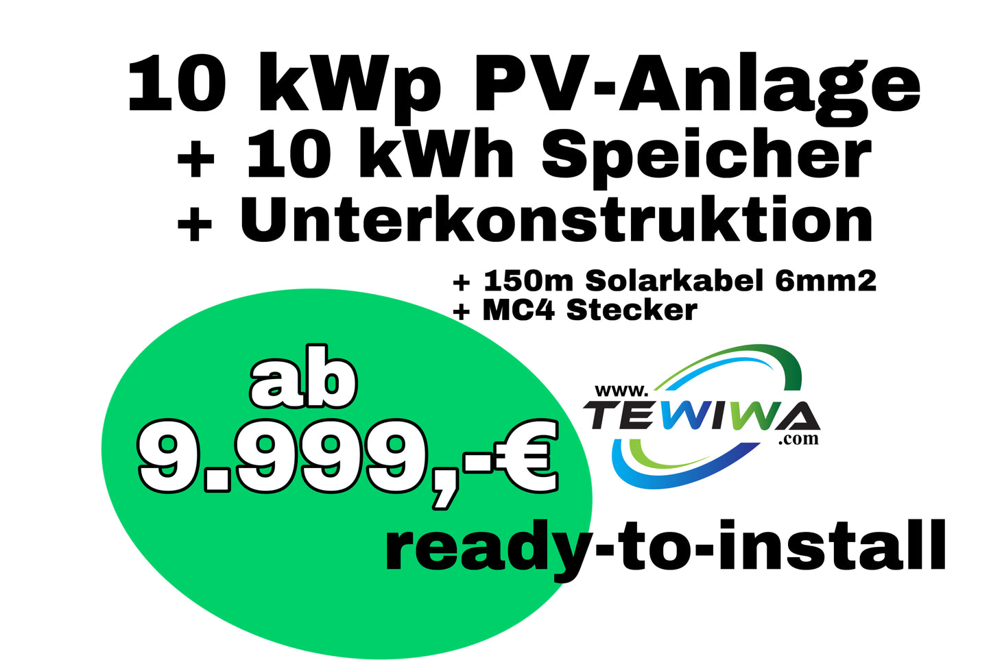 10 kWp Best-Seller-Komplettset ! END-SUMMER-SALE