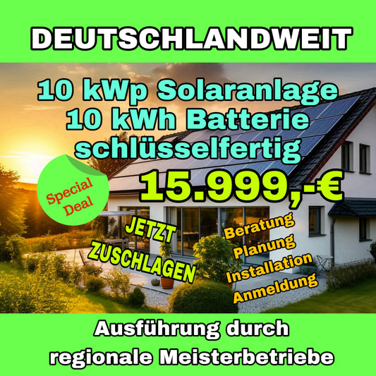 Top 5 Hersteller Sofar Sofar: 10 kWp Solaranlage + 10 kWh Batterie + Installation und Anmeldung