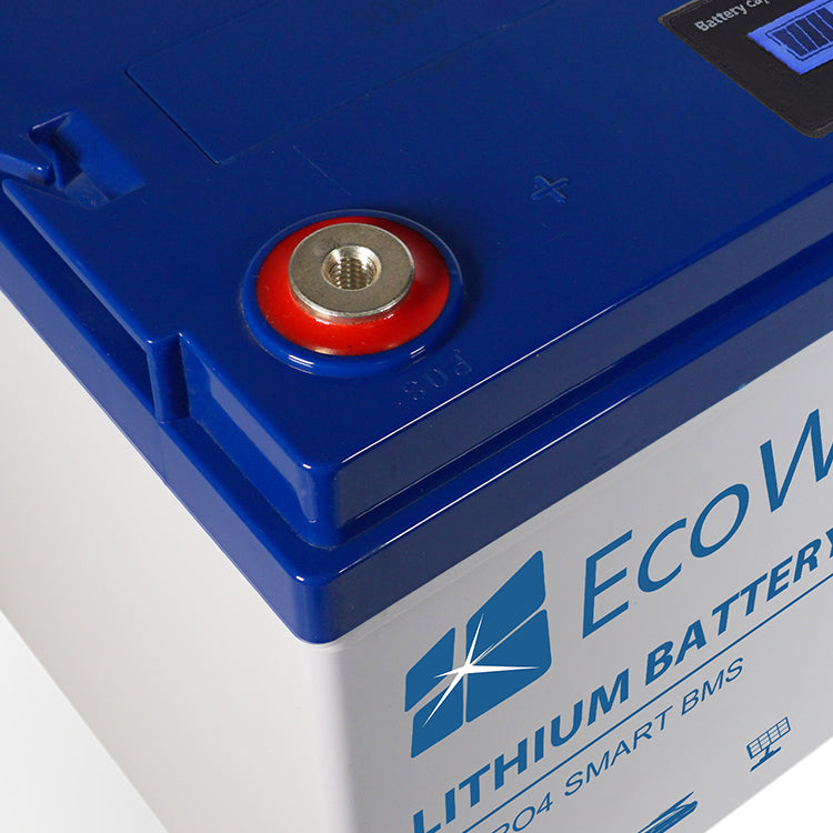 EcoWatt LiFePO4 Lithium Batterie 12.8V 100Ah SmartBMS-ohne Bluetooth-mit LED Display
