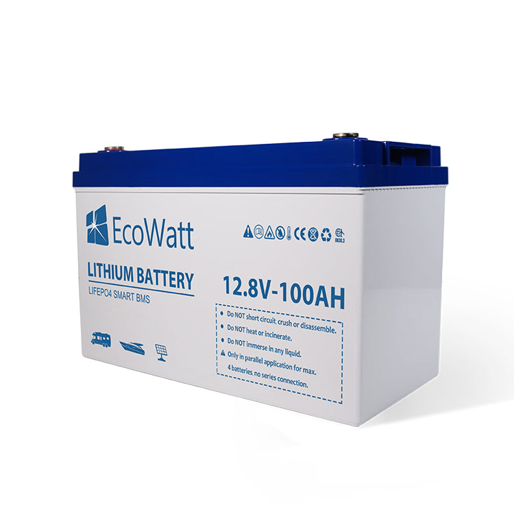 EcoWatt LiFePO4 Lithium Batterie 12.8V 100Ah SmartBMS-ohne