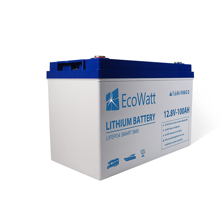 EcoWatt LiFePO4 Lithium Batterie 12.8V 100Ah SmartBMS-ohne